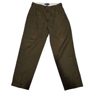 Vintage Polo Ralph Lauren Hammond Pants Men 34x30 Cuffed Military Twill Trouser